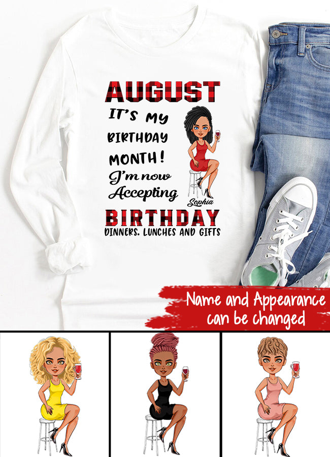 August Birthday Shirt, Custom Birthday Shirt, Queens Born In August, August Birthday Shirts For Woman, August Birthday Gifts