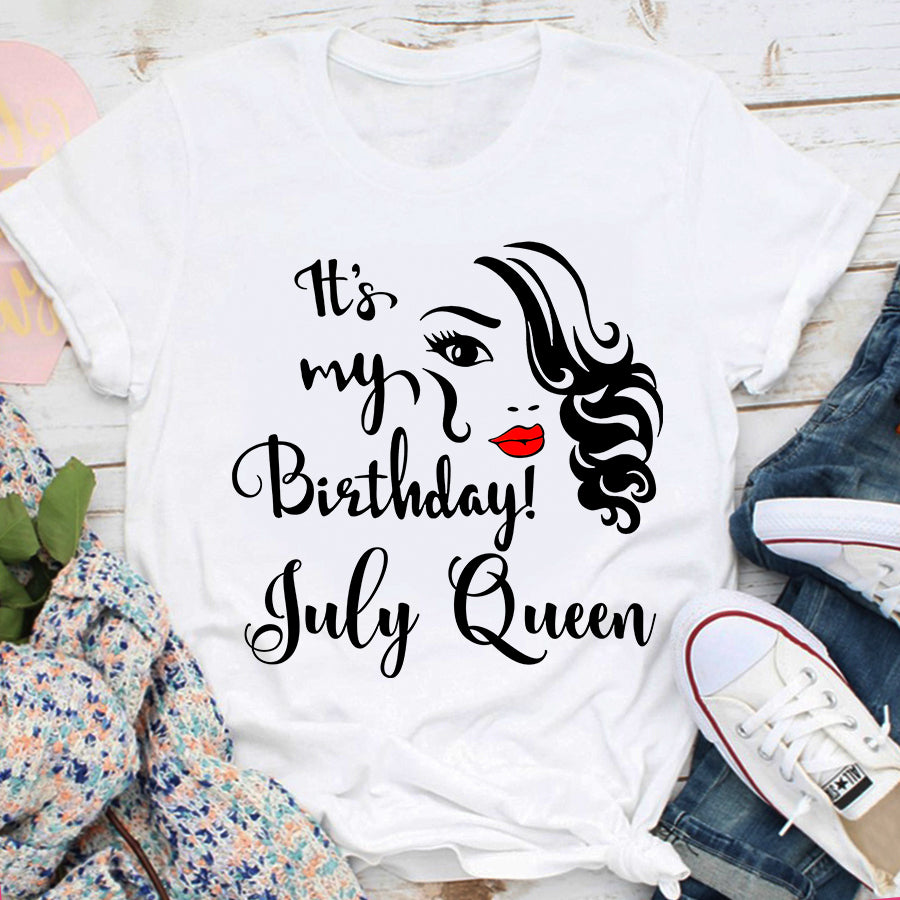 July Birthday Shirt, Birthday Shirt, Queens Born In July, July Birthday Gifts, July Shirts For Woman