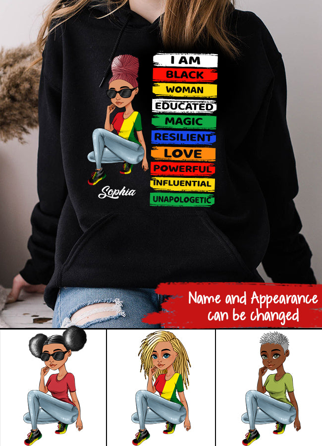 Juneteenth Shirt, Custom Juneteenth Shirt, I'm Black Woman - African American Women Pride Juneteenth T-Shirt