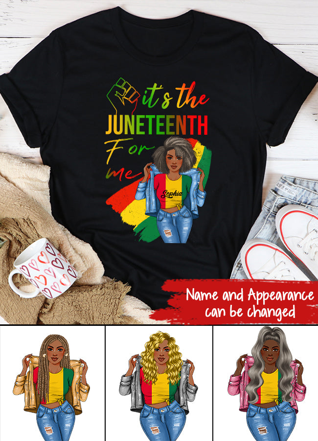 Juneteenth Shirt, Custom Juneteenth Shirt, It's The Juneteenth For Me, Free-ish Since 1865 Independence T-Shirt