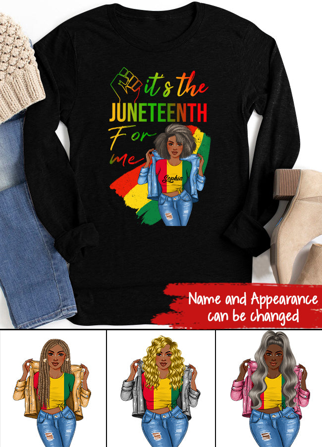 Juneteenth Shirt, Custom Juneteenth Shirt, It's The Juneteenth For Me, Free-ish Since 1865 Independence T-Shirt