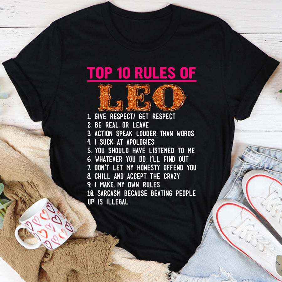 Leo Girl, Leo Birthday Shirts For Woman, Leo Birthday Month, Leo Cotton T-Shirt For Her