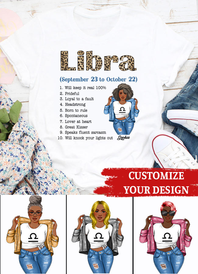 Custom Birthday Shirt, Libra Zodiac t shirt, Libra Birthday shirt, Libra t shirts for ladies, Libra queen t shirt, Libra Queen Birthday Shirt