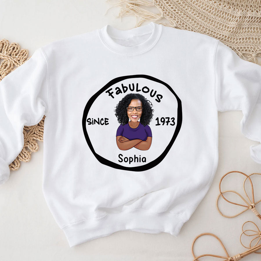 50th birthday shirts for her, Personalised 50th birthday gifts, 1973 t shirt, 50 and fabulous shirt, 50th birthday shirt ideas, gift ideas 50th birthday woman