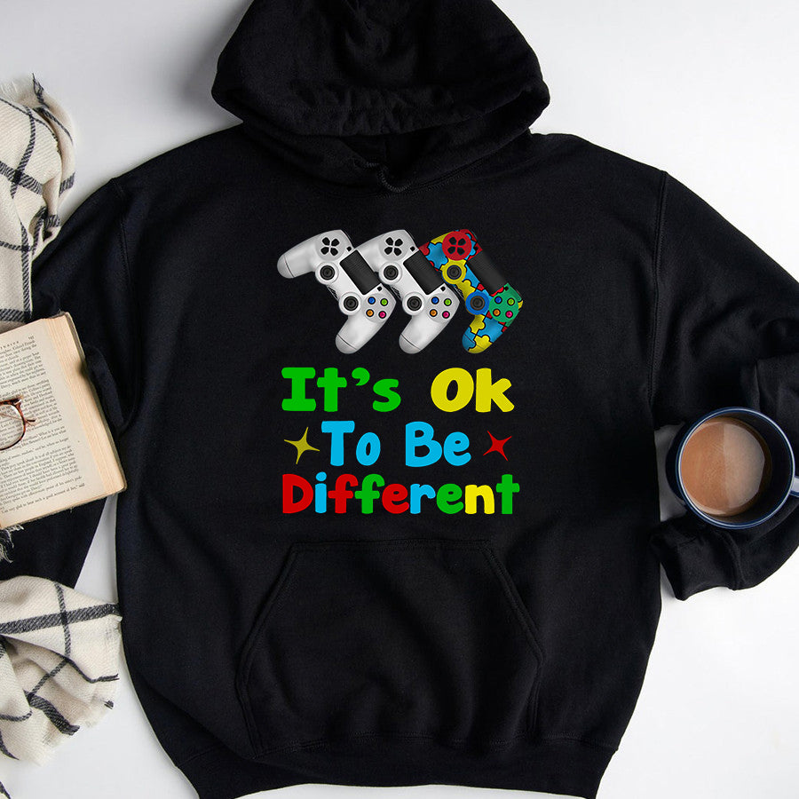 Autism Awareness Support Shirt It's Ok To Be Different T-Shirt Autism Awareness Gift For Kids
