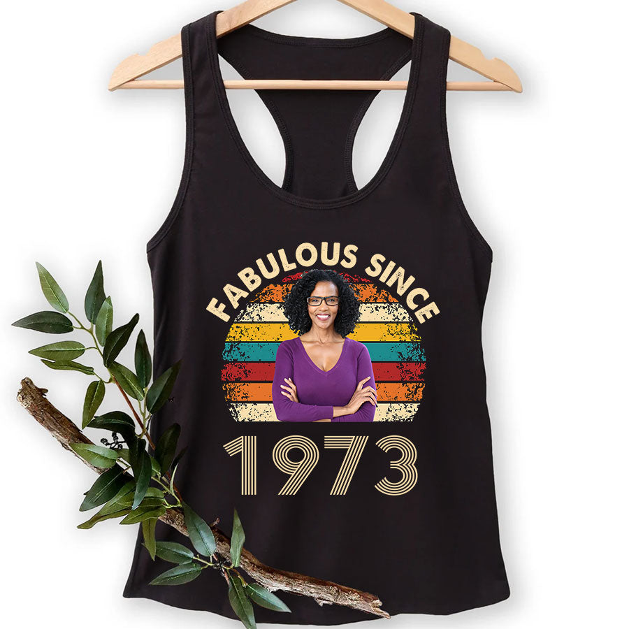 50th birthday shirts for her, Personalised 50th birthday gifts, 1973 t shirt, 50 and fabulous shirt, 50th birthday shirt ideas, gift ideas 50th birthday woman