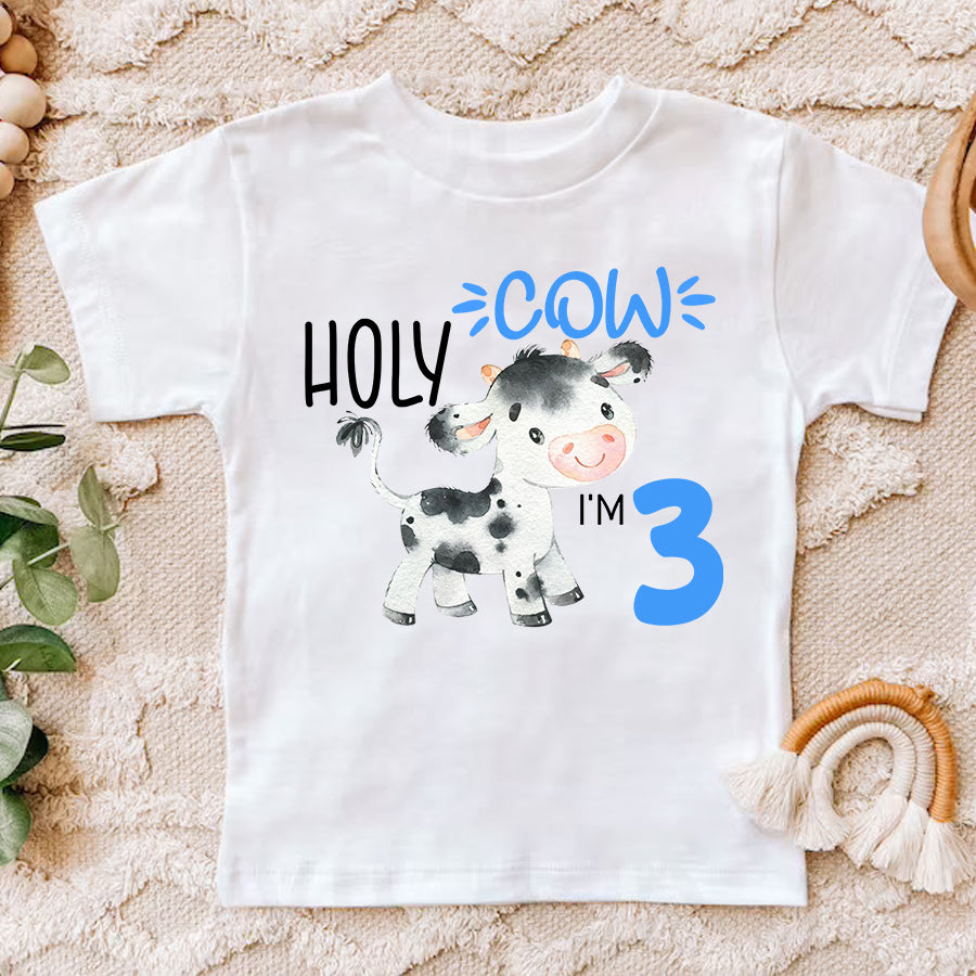 Third Birthday shirt, 3rd Birthday Shirt, Cow Birthday Shirt, Three Birthday Shirt, 3rd Birthday T Shirt, Baby Shirt
