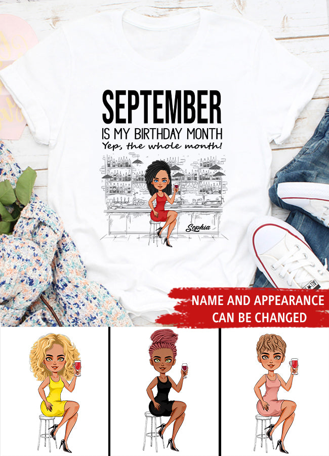 September Birthday Shirt, Custom Birthday Shirt, Queens are Born In September, September Birthday Shirts For Woman, September Birthday Gifts