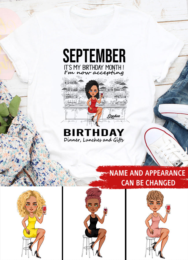 September Birthday Shirt, Custom Birthday Shirt, Queens Born In September, September Birthday Shirts For Woman, September Birthday Gifts