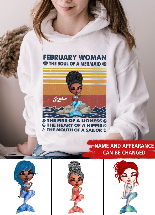 February Birthday Shirt, Custom Birthday Shirt, Queens Born In February, February Birthday Gifts, February shirts for February mermaid, mermaid birthday shirt