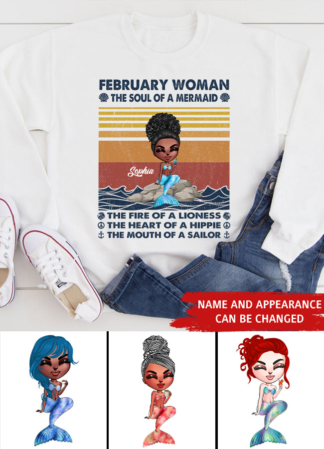 February Birthday Shirt, Custom Birthday Shirt, Queens Born In February, February Birthday Gifts, February shirts for February mermaid, mermaid birthday shirt