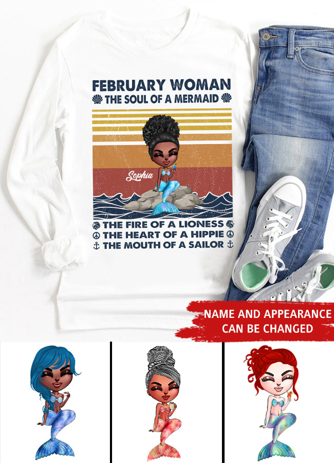 February Birthday Shirt, Custom Birthday Shirt, Queens Born In February, February Birthday Gifts, February shirts for February mermaid, mermaid birthday shirt