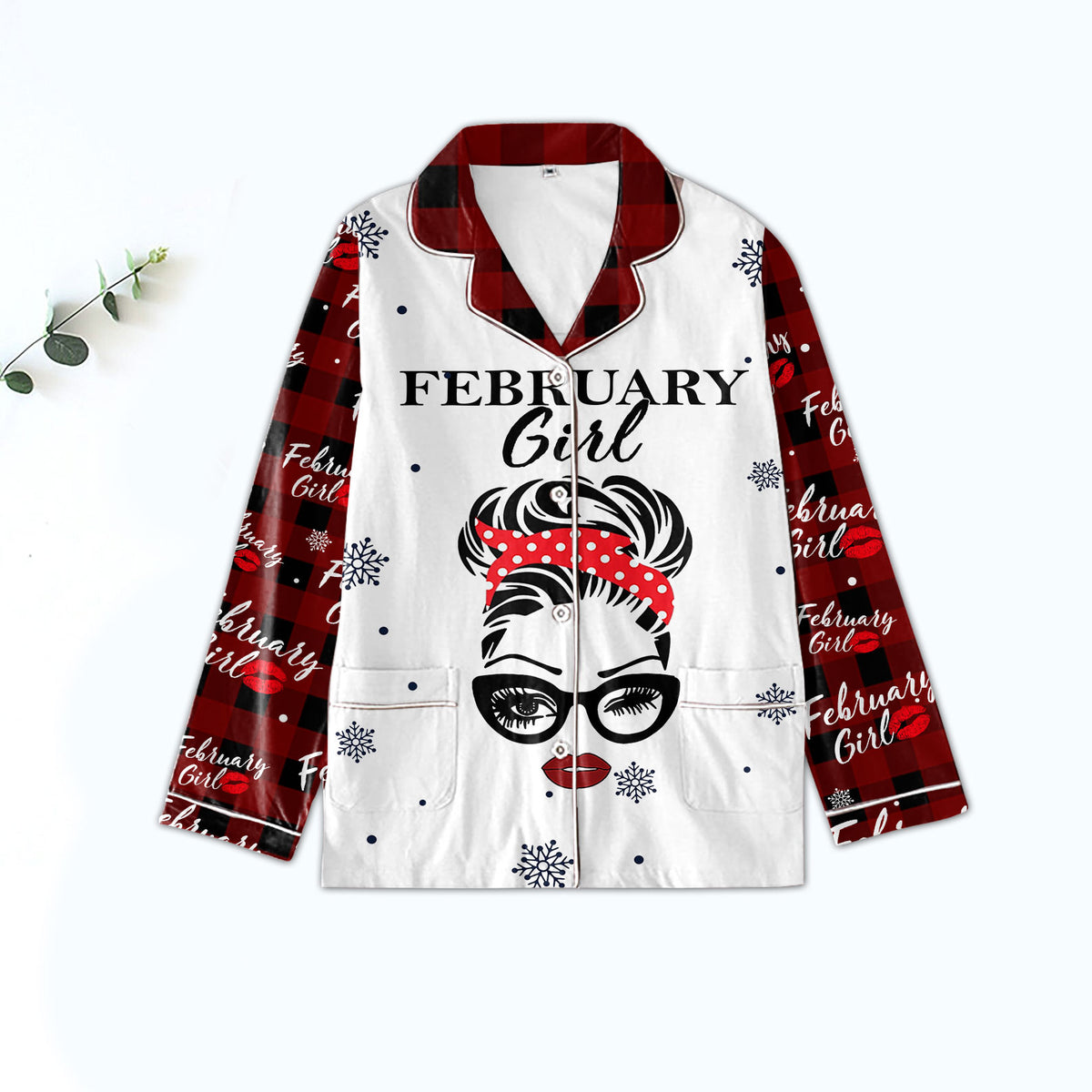 Women&#39;s Pajamas Set For February Woman, A Queen Was Born In February, Birthday Pajamas, Birthday gifts for February Woman