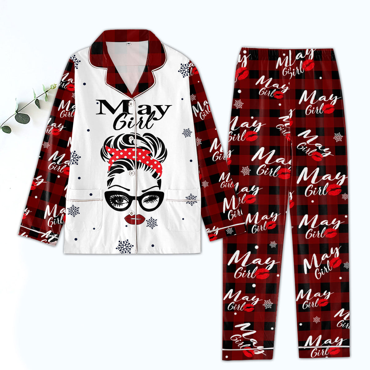 Women&#39;s Pajamas Set For May Woman, A Queen Was Born In May, Birthday Pajamas, Birthday gifts for May Woman