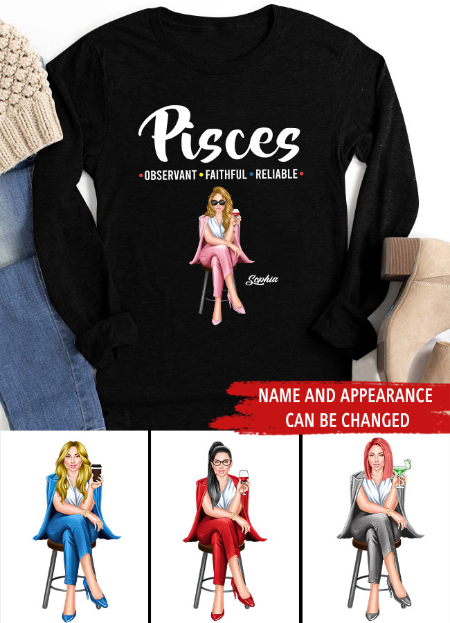 Custom Birthday Shirt, Pisces Zodiac T Shirt, Pisces Birthday Shirt, Pisces T Shirts For Ladies, Pisces Queen T Shirt, Pisces Queen Birthday Shirt
