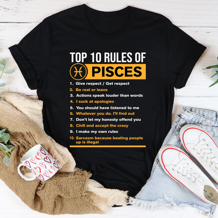 Pisces Girl, Pisces Birthday Shirts For Woman, Pisces Birthday Month, Pisces Cotton T-Shirt For Her