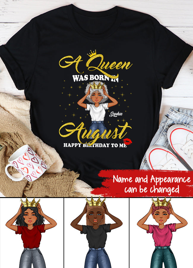 August Birthday Shirt, Custom Birthday Shirt, Queens Born In August, August Birthday Shirts For Woman, August Birthday Gifts