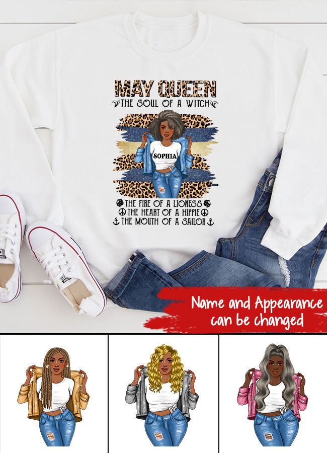 May Birthday Shirt, Custom Birthday Shirt, Queens Born In May, May Birthday Gifts, May Shirts For Woman