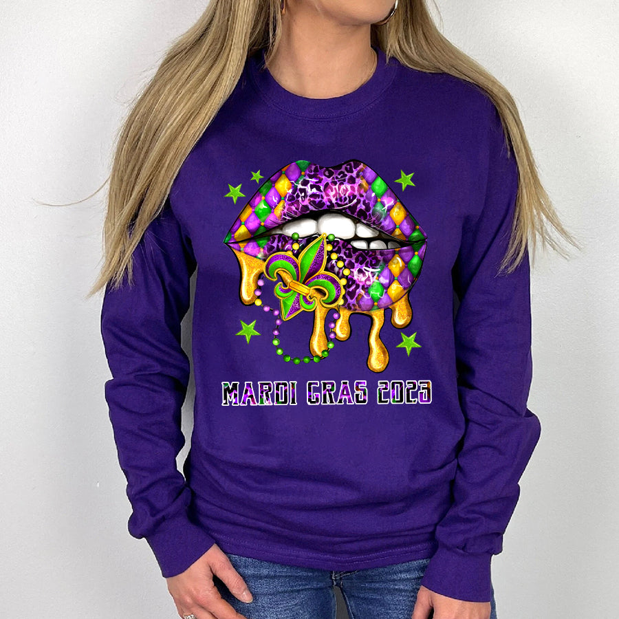 Mardi Gras lips shirts, Mardi Gras png, western lips shirt, western Mardi Gras gifts