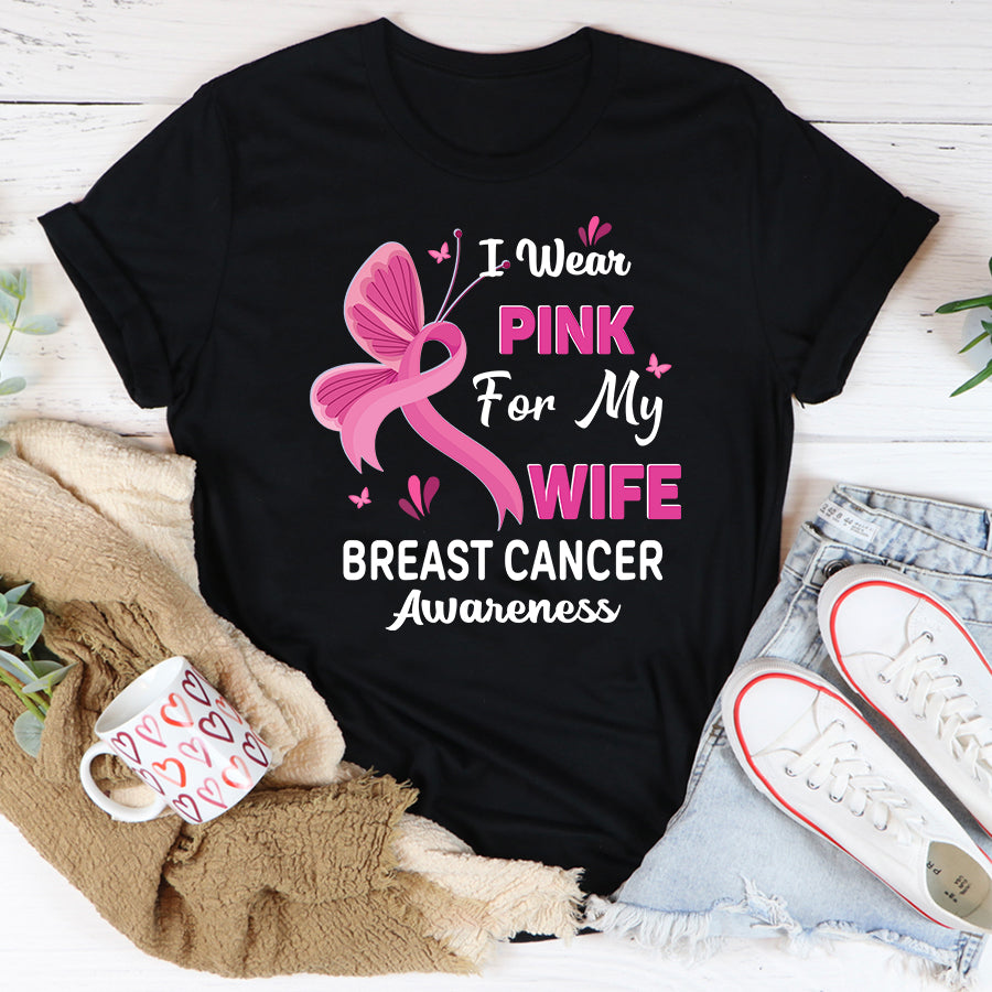 Breast Cancer Awareness Shirts I Wear Pink for My Wife Breast Cancer Awareness T Shirt