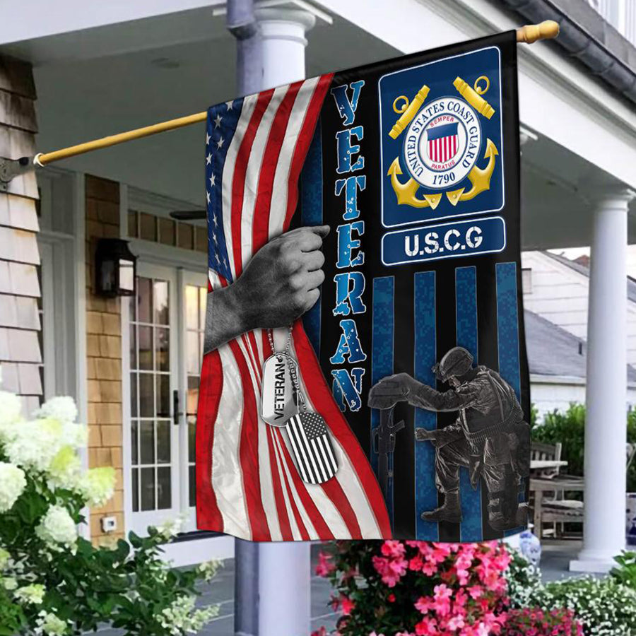 USCG Coast Guard Verteran Of America Veteran Flag