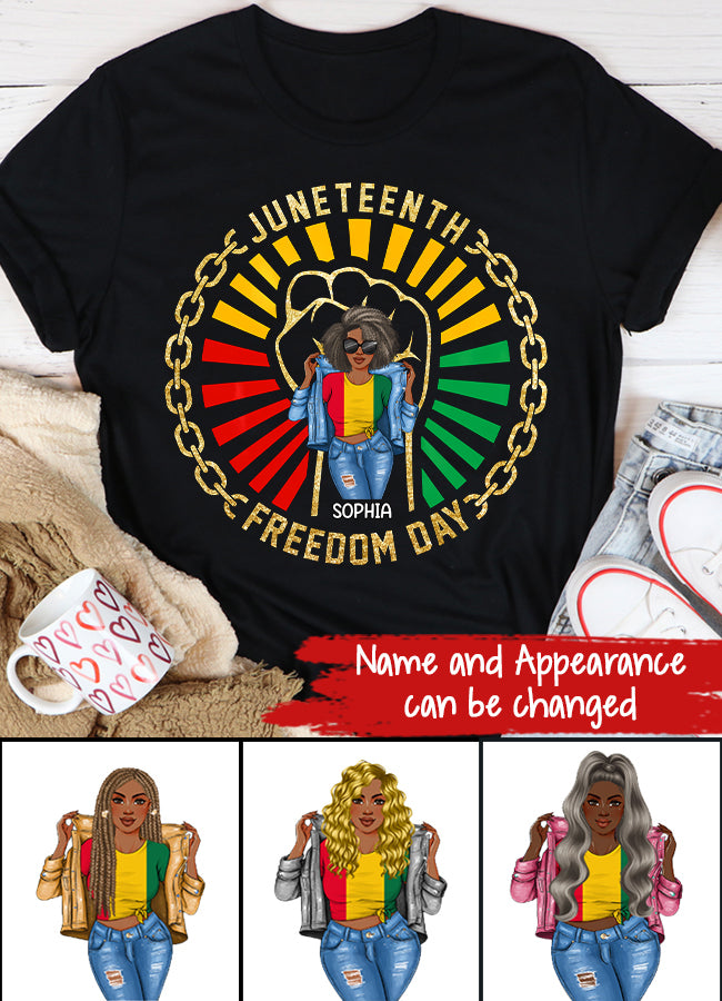 Personalized Shirt - Juneteenth T Shirt, Black Women's Juneteenth t shirt, Juneteenth shirt ideas, Black History Gift For Black Woman