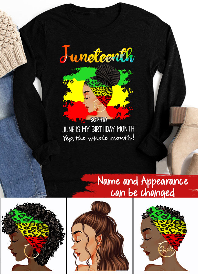 Personalized Shirt - Juneteenth T Shirt, Black Women's Juneteenth t shirt, Juneteenth shirt ideas, Black History Gift For Black Woman