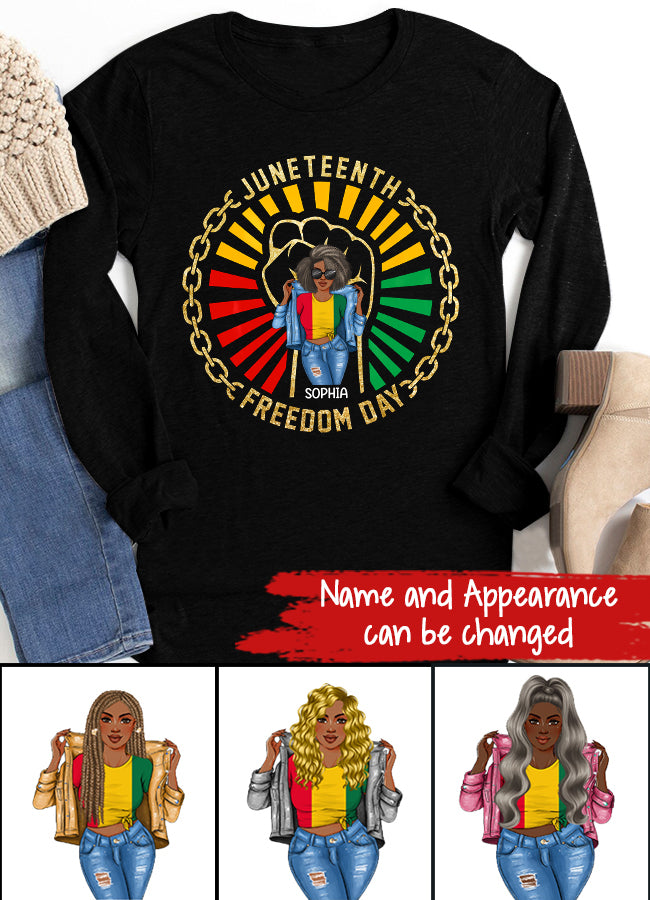 Personalized Shirt - Juneteenth T Shirt, Black Women's Juneteenth t shirt, Juneteenth shirt ideas, Black History Gift For Black Woman