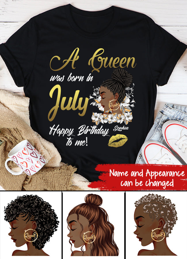 July Birthday Shirt, July Queen Custom Birthday Shirt, Queens Born In July, July Birthday Shirts For Woman, July Birthday Gifts