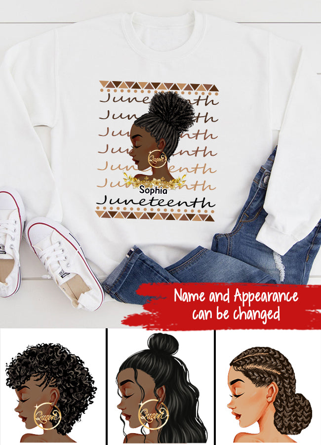 Personalized Shirt - Juneteenth T Shirt, Black Women&#39;s Juneteenth t shirt, Juneteenth shirt ideas, Black History Gift For Black Woman