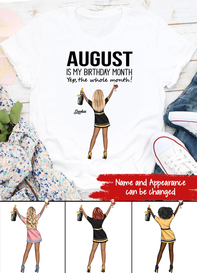 August Birthday Shirt, Custom Birthday Shirt, Queens Born In August, August Birthday Shirts For Woman, August Birthday Gifts