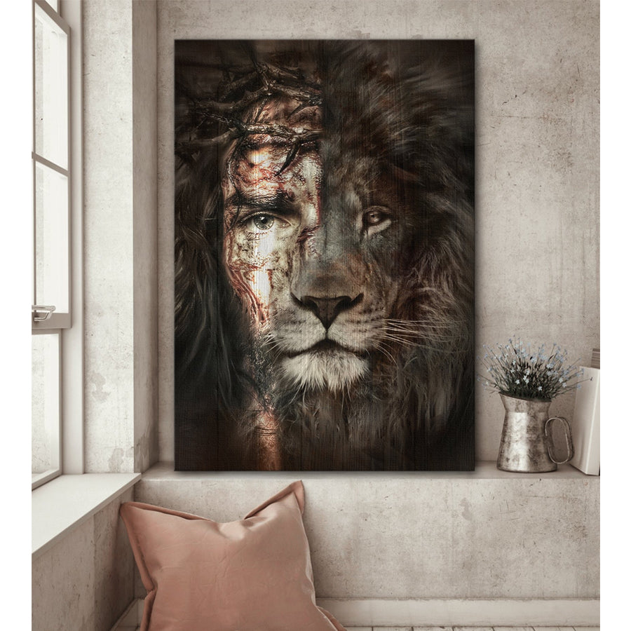 God Poster, Jesus Wall Art, lion poster, Believe In Jesus, Wall Art Decor, Gift for men, home decor