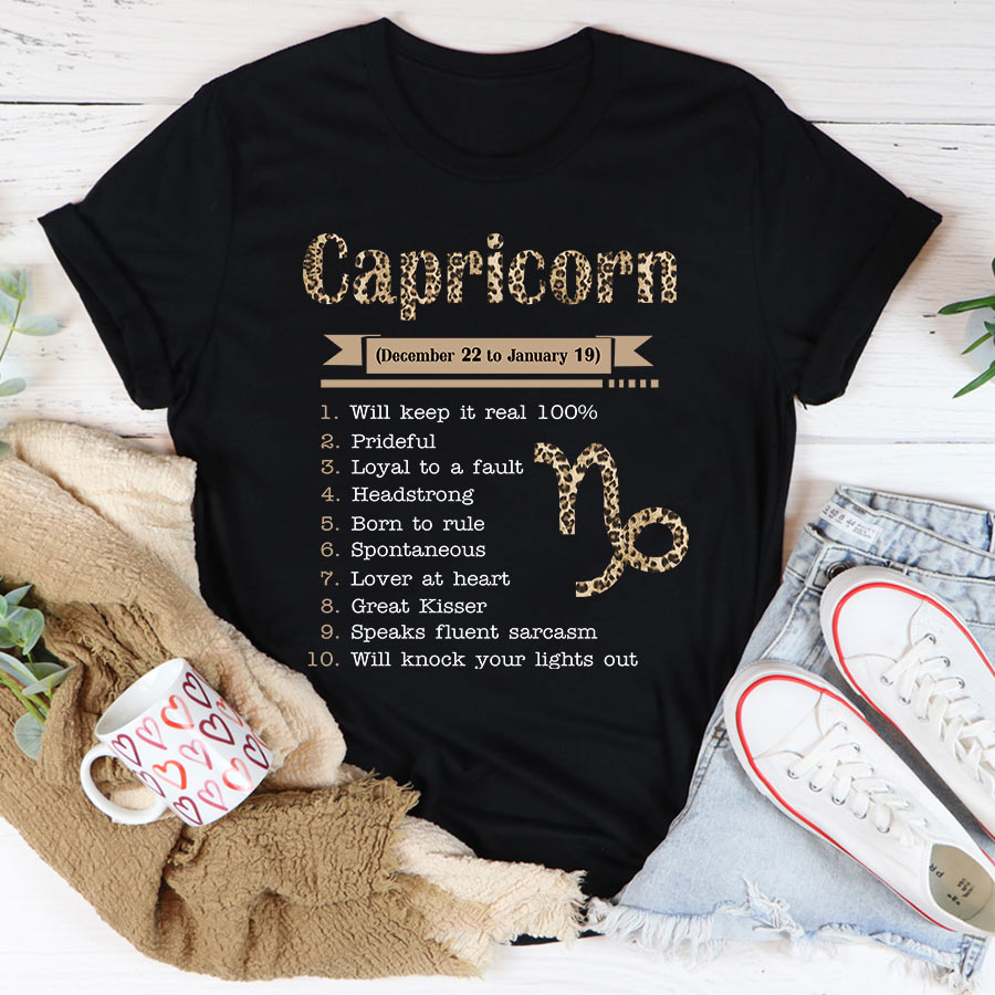 Capricorn Girl, Capricorn Birthday Shirts For Woman, Capricorn Birthday Month, Capricorn Cotton T-Shirt For Her