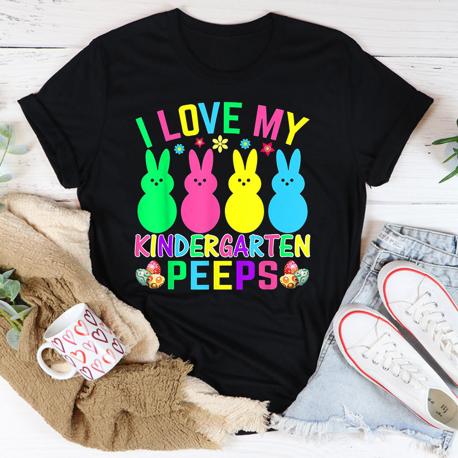 Easter Shirt I Love My Kindergarten Easter Eggs Happy Easter Day T-Shirt Funny Easter Gift