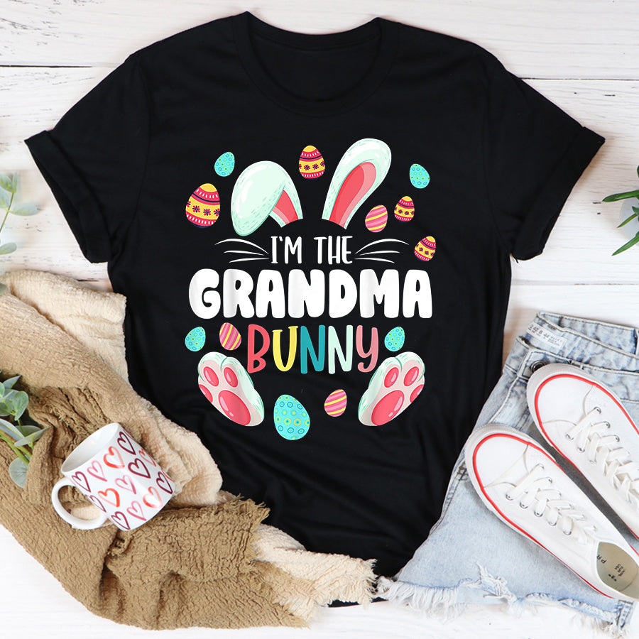 Easter Shirt I'm The Grandma Bunny Matching Family Easter Party T-Shirt Funny Easter Gift