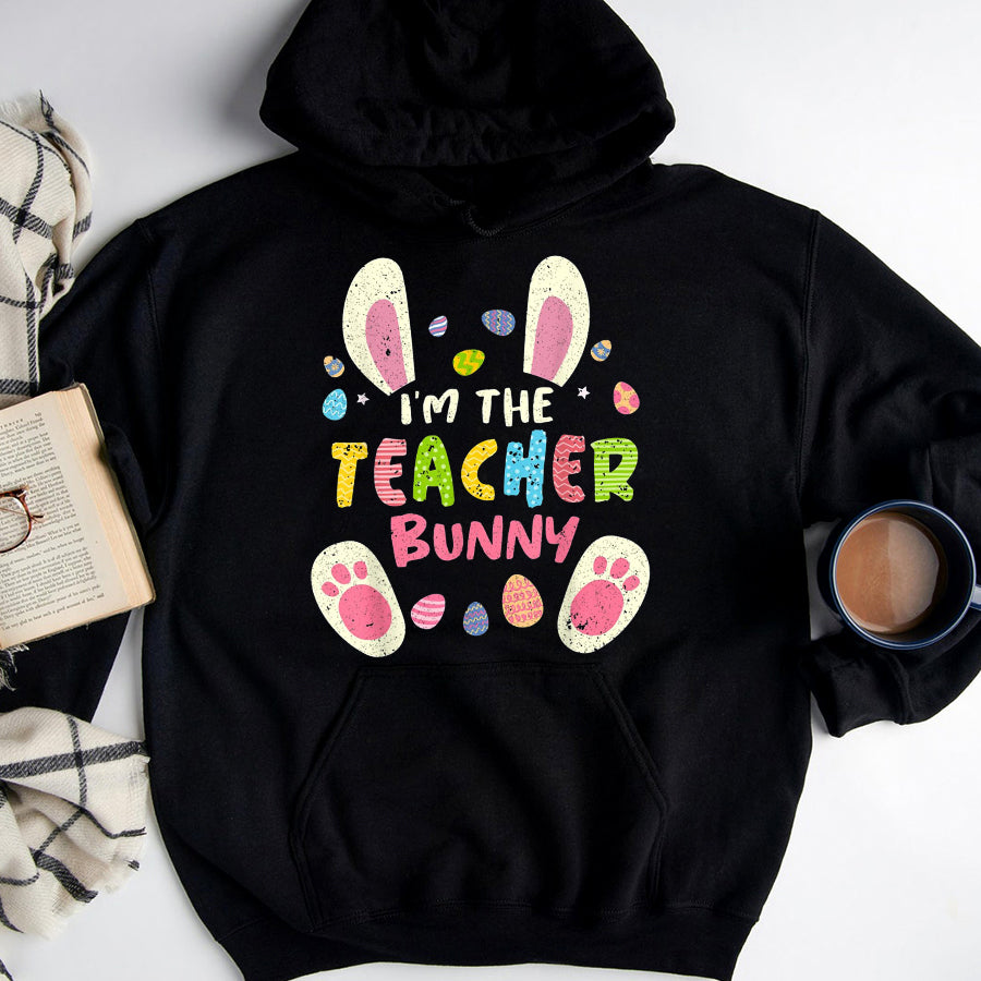Easter Shirt Teacher Easter Matching Family Party Bunny Face Costume T-Shirt Funny Easter Gift