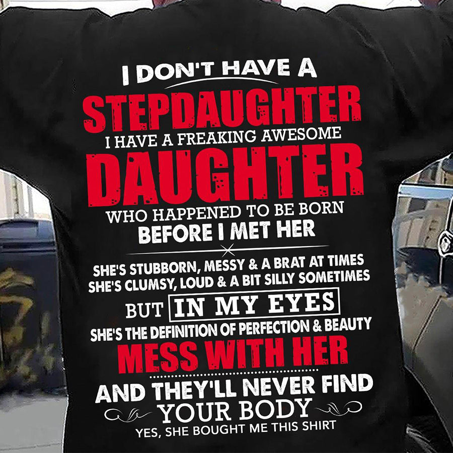 Father's Day Gift From Daughter, Father's Day T Shirts, Father's Day Gift Ideas For Dad, Fathers Day Shirts For Dad, Step Daughter And Dad, Father Day Gift