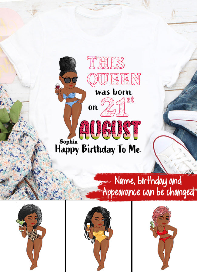 August Birthday Shirt, Custom Birthday Shirt, Queens are Born In August, August Birthday Shirts For Woman, August Birthday Gifts