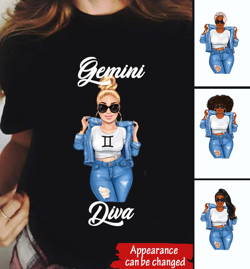 Personalized Gemini shirt, Gemini Birthday T Shirt, customize birthday shirt for woman