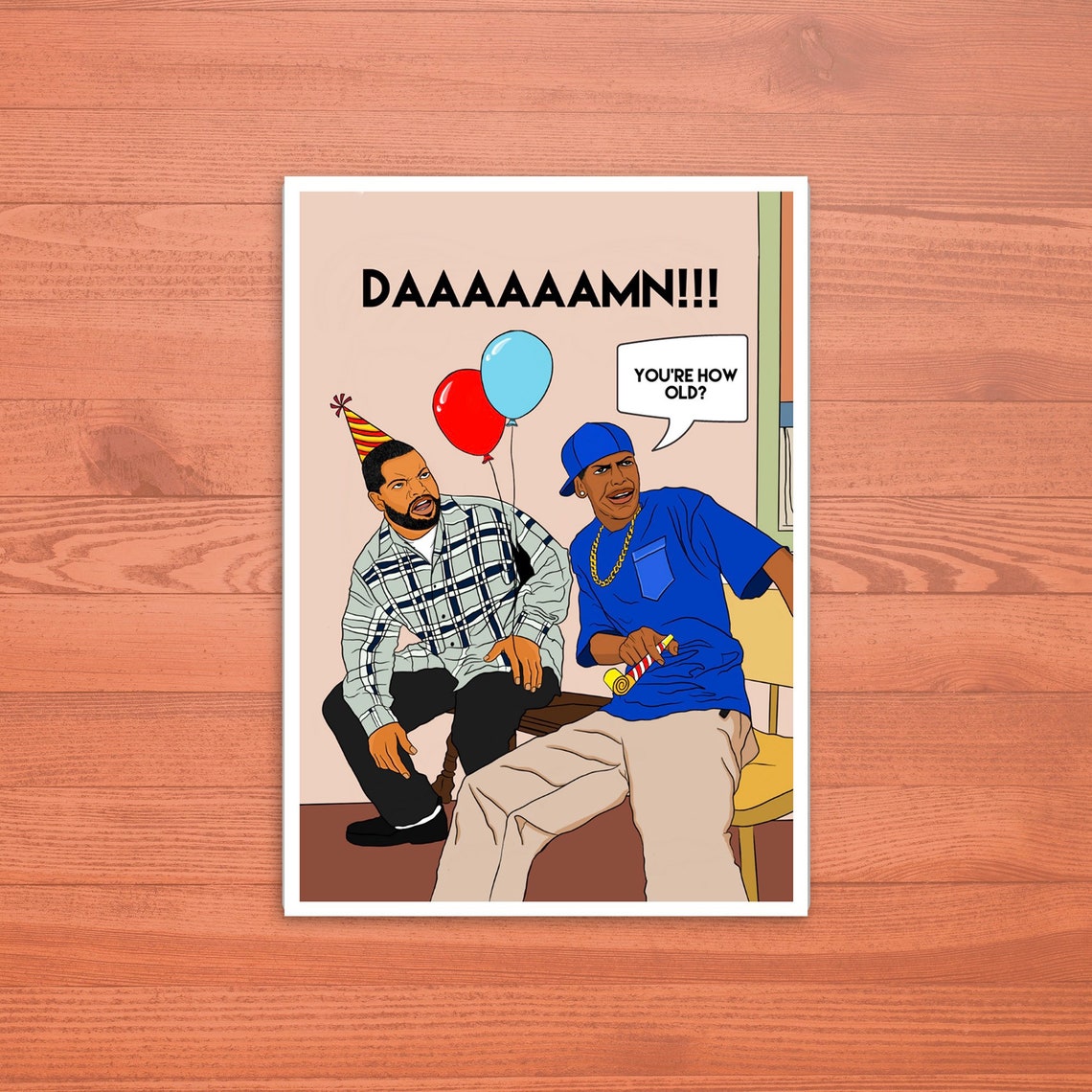 Friday Birthday Greeting Card - Funny Birthday Greeting Card for Him or Her - Classic 90s Movies Funny Birthday Card Boyfriend - HipHop Party