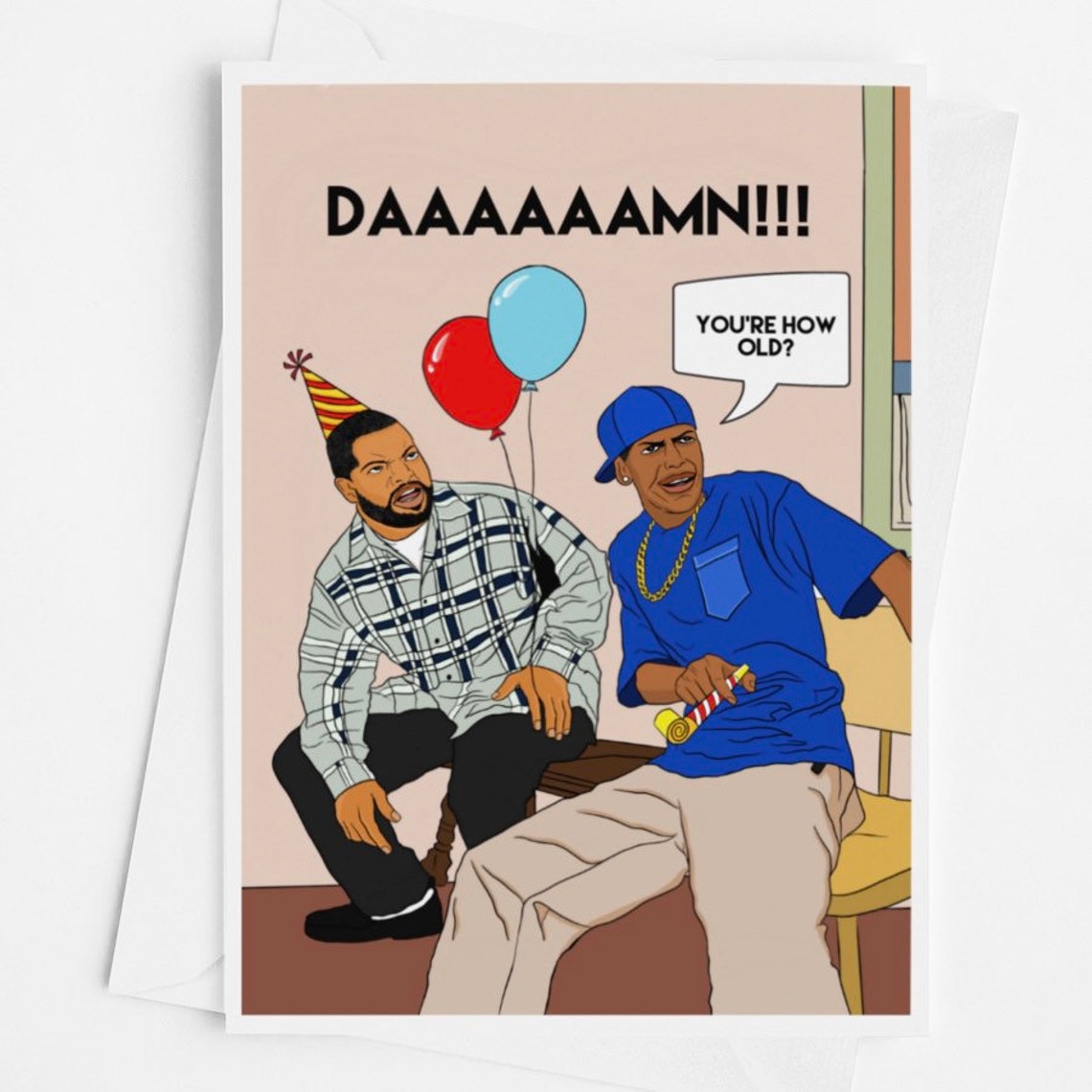 Friday Birthday Greeting Card - Funny Birthday Greeting Card for Him or Her - Classic 90s Movies Funny Birthday Card Boyfriend - HipHop Party