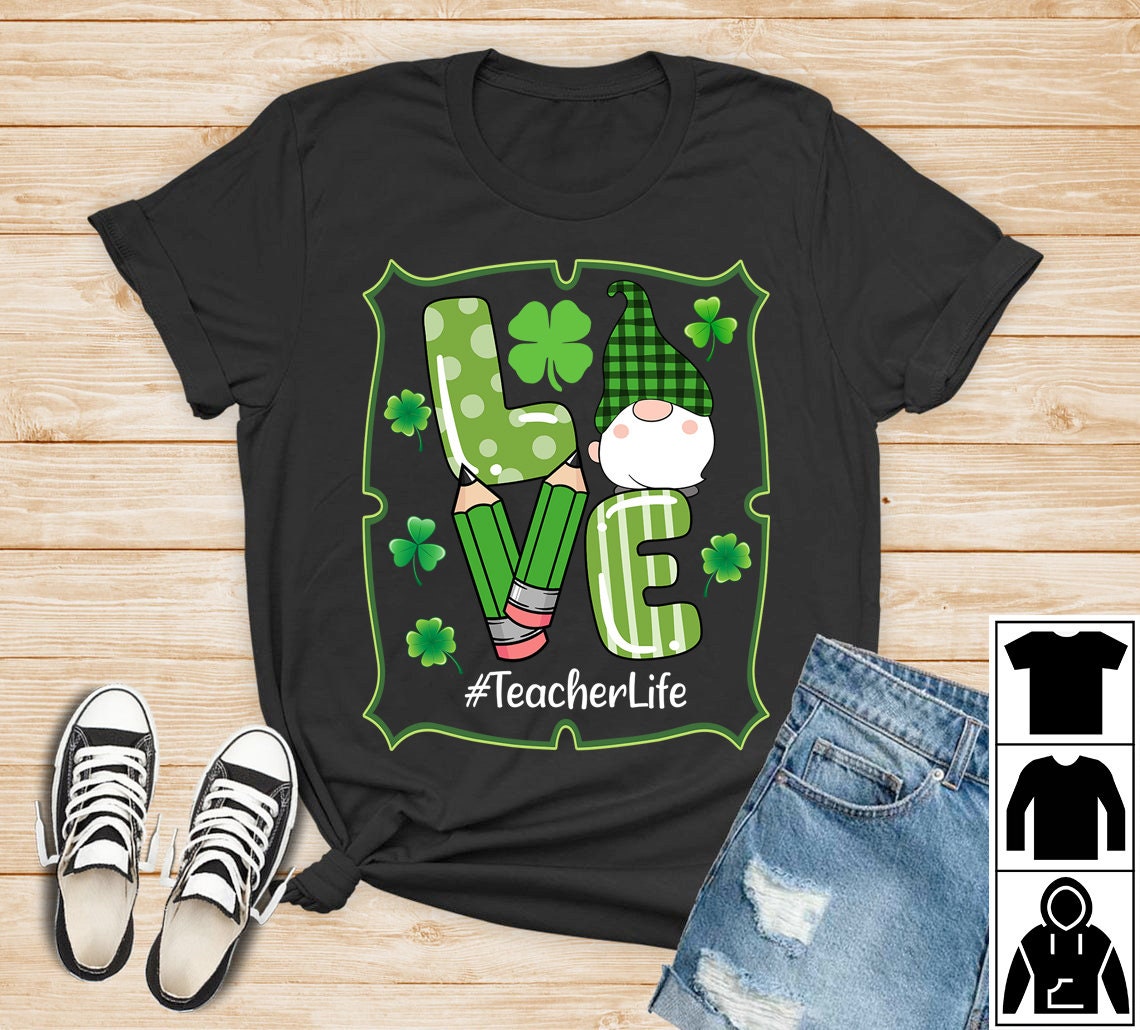 Teacher Patrick Day Shirt, St. Patricks Day Shirt, Shamrock Lucky Lips, Four Leaf Clover, Shamrock Shirts