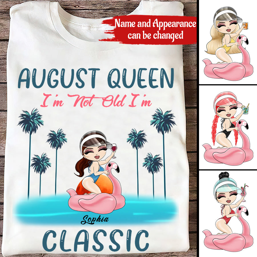 August Birthday Shirt, Custom Birthday Shirt, Queens Born In August, August Birthday Shirts For Woman, August Birthday Gifts , Beach Shirts For Women