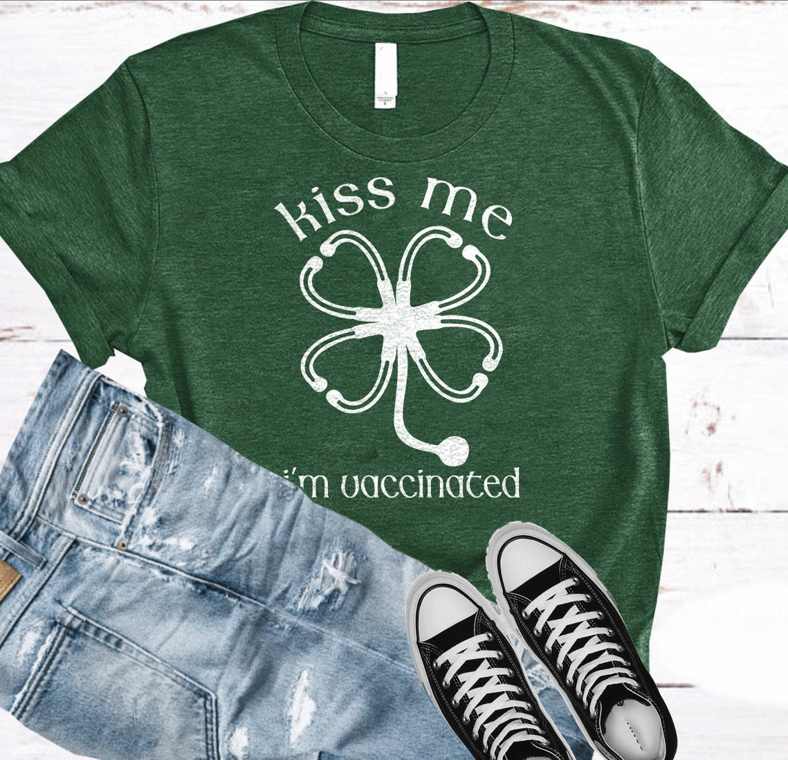 St patrick&#39;s day 2022, Happy st patrick&#39;s day, Shamrock Shirt, Kiss me, I&#39;m vaccinated