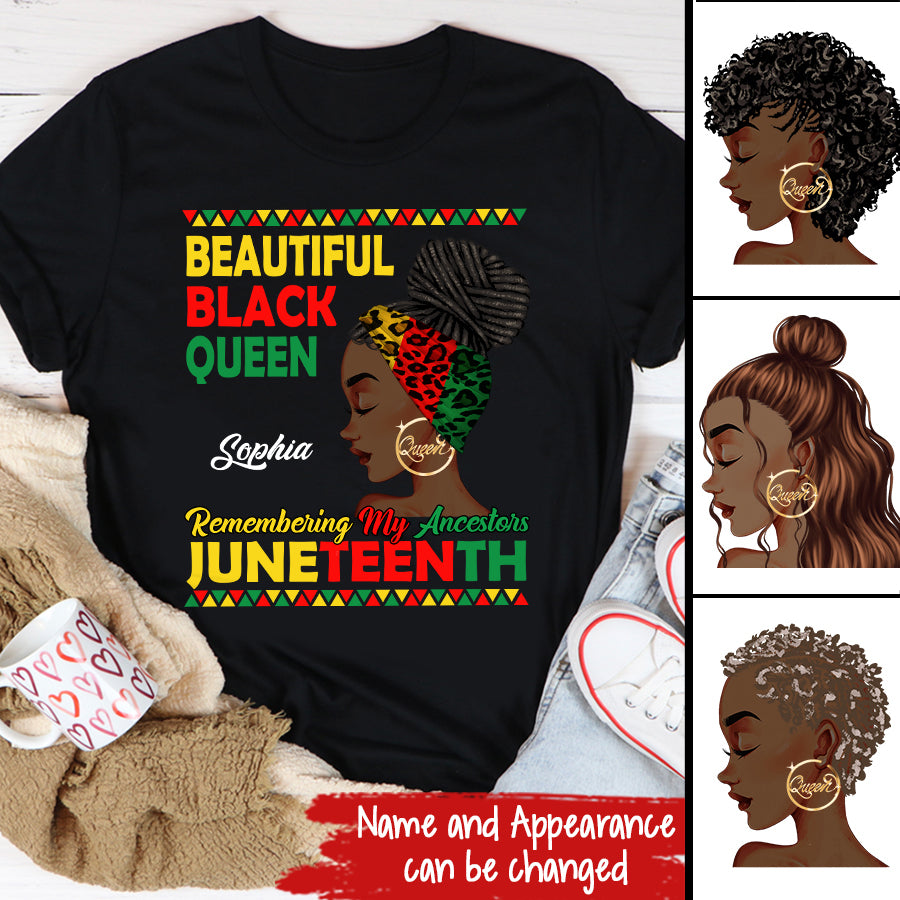 Juneteenth Shirt, Custom Juneteenth Shirt, Remembering My Ancestors Juneteenth Black Freedom 1865 Lover T-Shirt