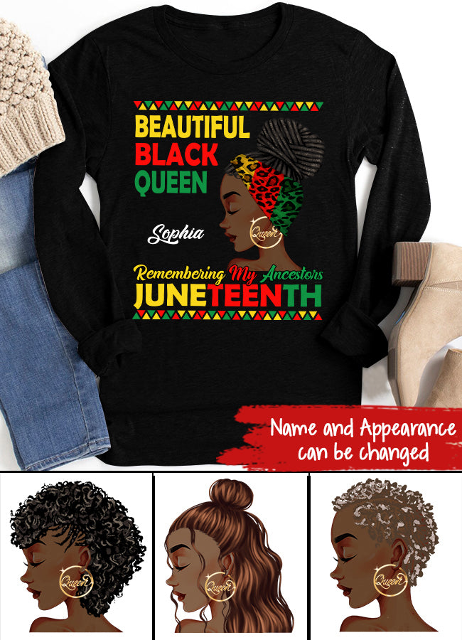Juneteenth Shirt, Custom Juneteenth Shirt, Remembering My Ancestors Juneteenth Black Freedom 1865 Lover T-Shirt