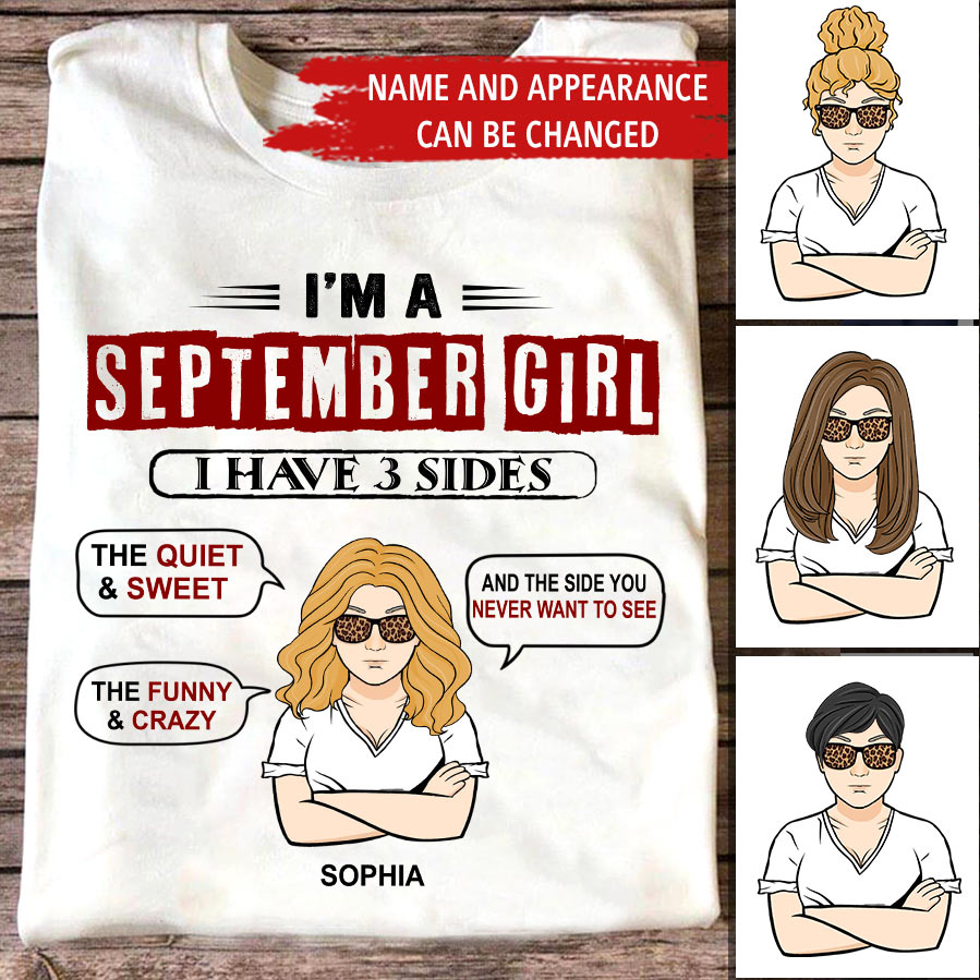 September Birthday Shirt, Custom Birthday Shirt, Queens are Born In September, September Birthday Shirts For Woman, September Birthday Gifts