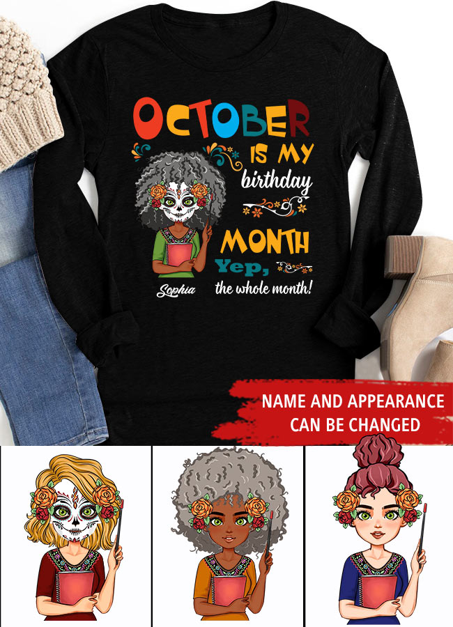 October Birthday Shirt, Custom Birthday Shirt, Queens Are Born In October, October Birthday Shirts For Woman, October Birthday Gifts