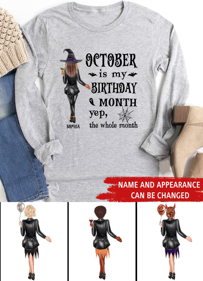 October Birthday Shirt, Custom Birthday Shirt, Queens are Born In October, October Birthday Shirts For Woman, October Birthday Gifts, Halloween shirt