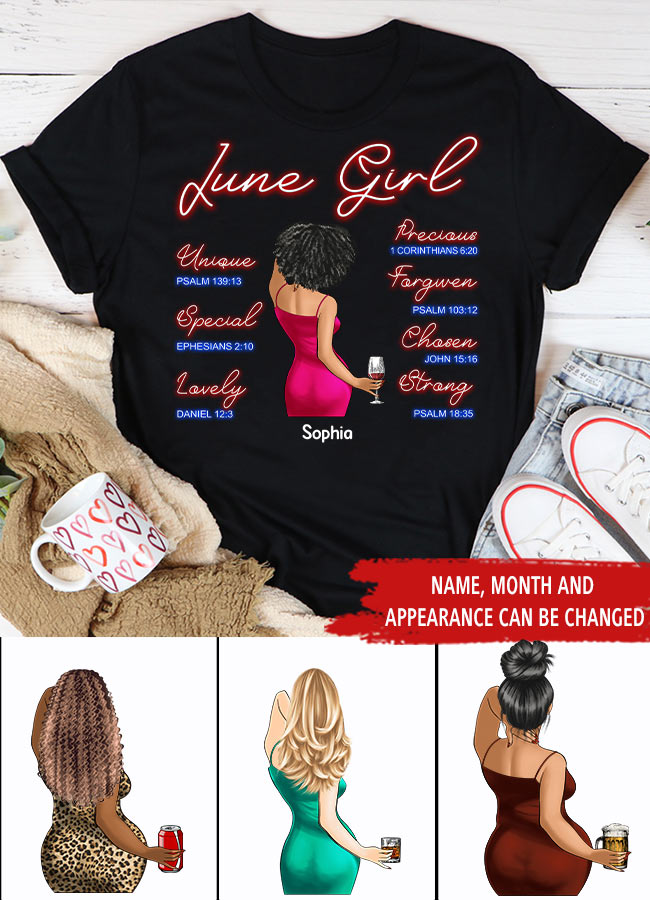 June Birthday Shirt, Custom Birthday Shirt, Queens was Born In June, June Birthday Shirts For Woman, June Birthday Gifts